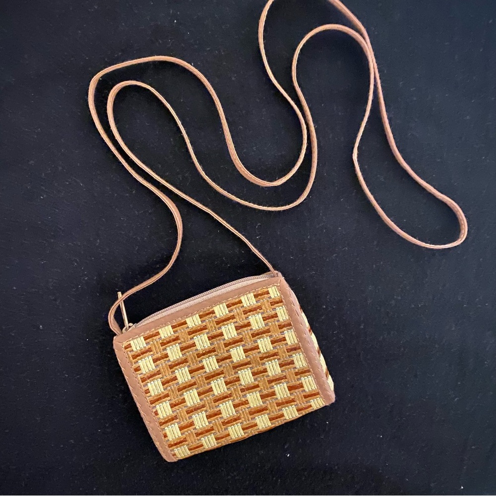 Tiny Mini Woven Cross Bag.